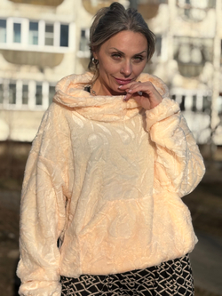 Худи /эко мех / персик