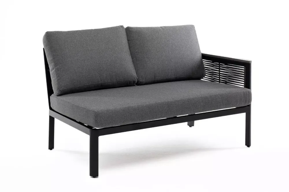 "Париж" модуль диванный левый, двухместный, цвет серый