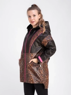 Куртка женская натуральная кожаная с капюшоном Турция