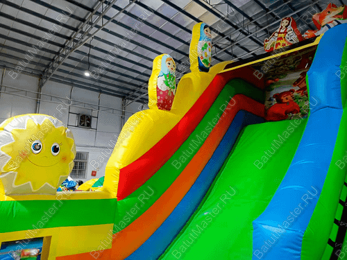 Надувная горка "Русская народная" 7*4*6 м