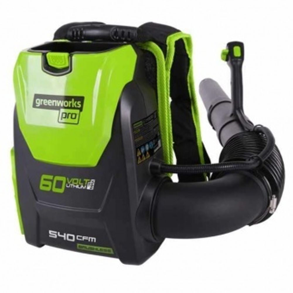 Аккумуляторный ранцевый воздуходув Greenworks GD60BPB,2402307, 60v, без АКБ и ЗУ