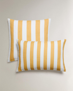Zara Home наволочка декоративная из льна, в полоску