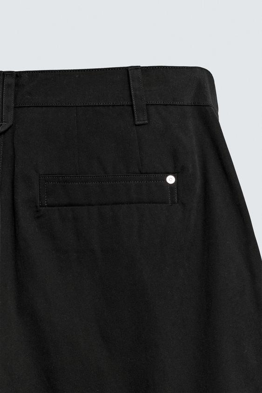 ZARA БРЮКИ ЧИНОС WIDE FIT, ЧЕРНЫЙ