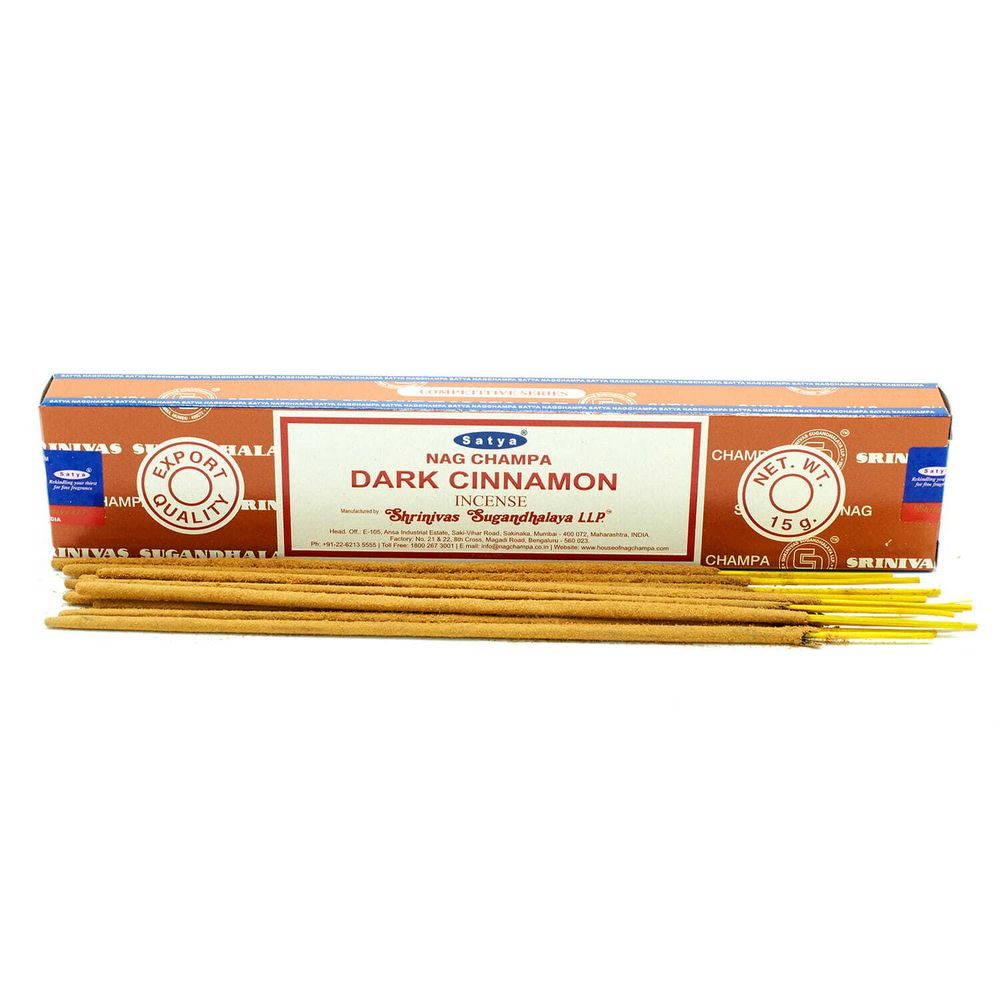 Satya Nag Champa Dark Cinnamon Благовоние-масала Темная корица 15 г