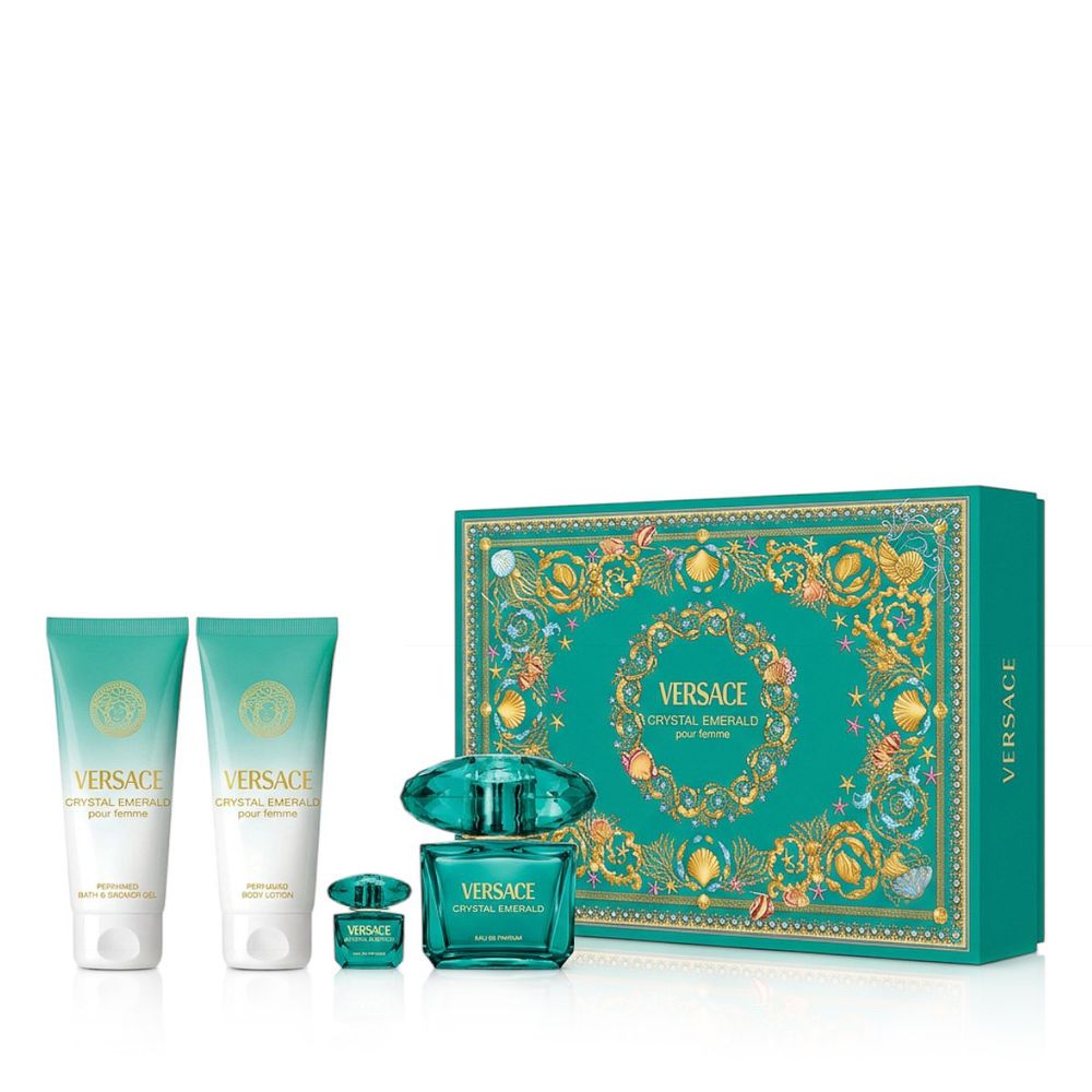 Versace Crystal Emerald EDP 90 ml + EDP MINI 5 ml + SG 100 ml + BL 100 ml (woman) 1 pcs