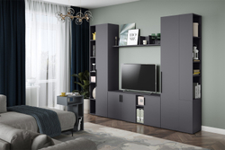 Тумба для ТВ Эйр 16.55, Серый графит