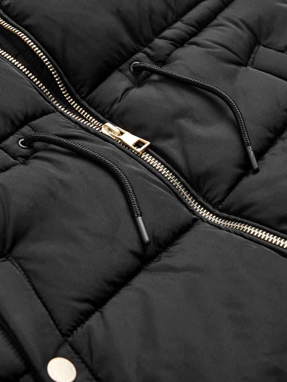 Жилет дутый удлиненный для девочки Next 371-706, Черный