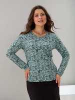 Лонгслив ЛНкл-081/шалфей-зебра