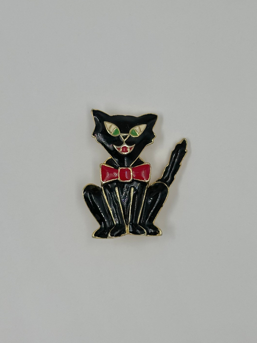 Брошь Чёрный кот