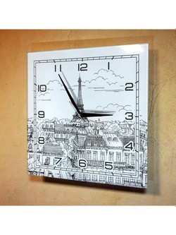 Часы настенные "Черно белый Париж"