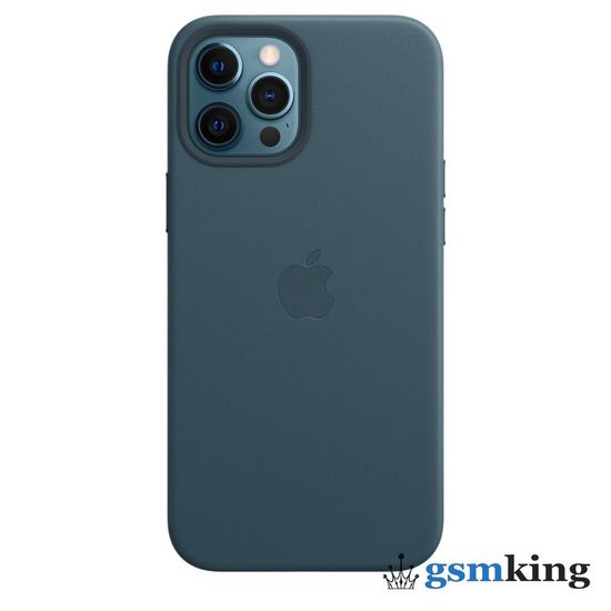 Leather Case with MagSafe iPhone 12 Pro Max Baltic Blue «Балтийский синий»