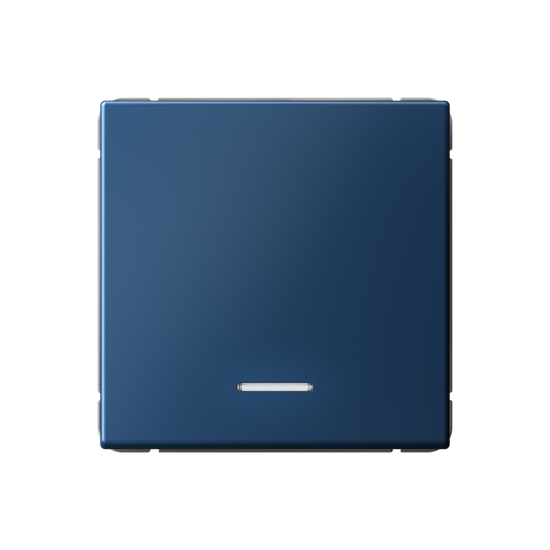 Выключатель кнопочный 1-кл. ArtGallery 10А с подсветкой механизм аквамарин SE GAL001116