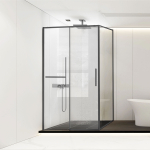 Душевой уголок Слим Софт (Slim Soft) Vincea VSR-1SS1012CLGM, 1200*1000, вороненая сталь, стекло прозрачное