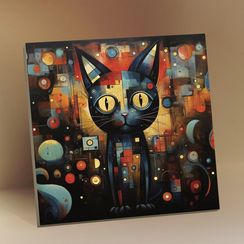 Картина по номерам с поталью 30x30 Мир цветов и форм( 22 цвета)