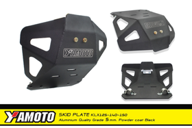 Yamoto Skid Plate for Kawasaki KLX125-140-150. Aluminium. V1.5 Black