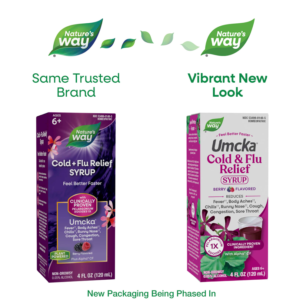 Nature's Way, Umcka®, сироп от простуды и гриппа, для детей от 6 лет, с ягодным вкусом, 120 мл (4 жидк. унции)