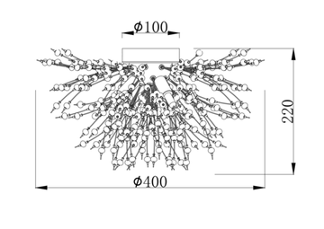 Светильник потолочный настенный 4*G9 2123/09/04С хром Salut Stilfort