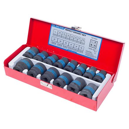 Цена на KING TONY (4414MP) Набор ударных торцевых головок 1/2", 6-гранные, 10-27 мм, 14 предметов