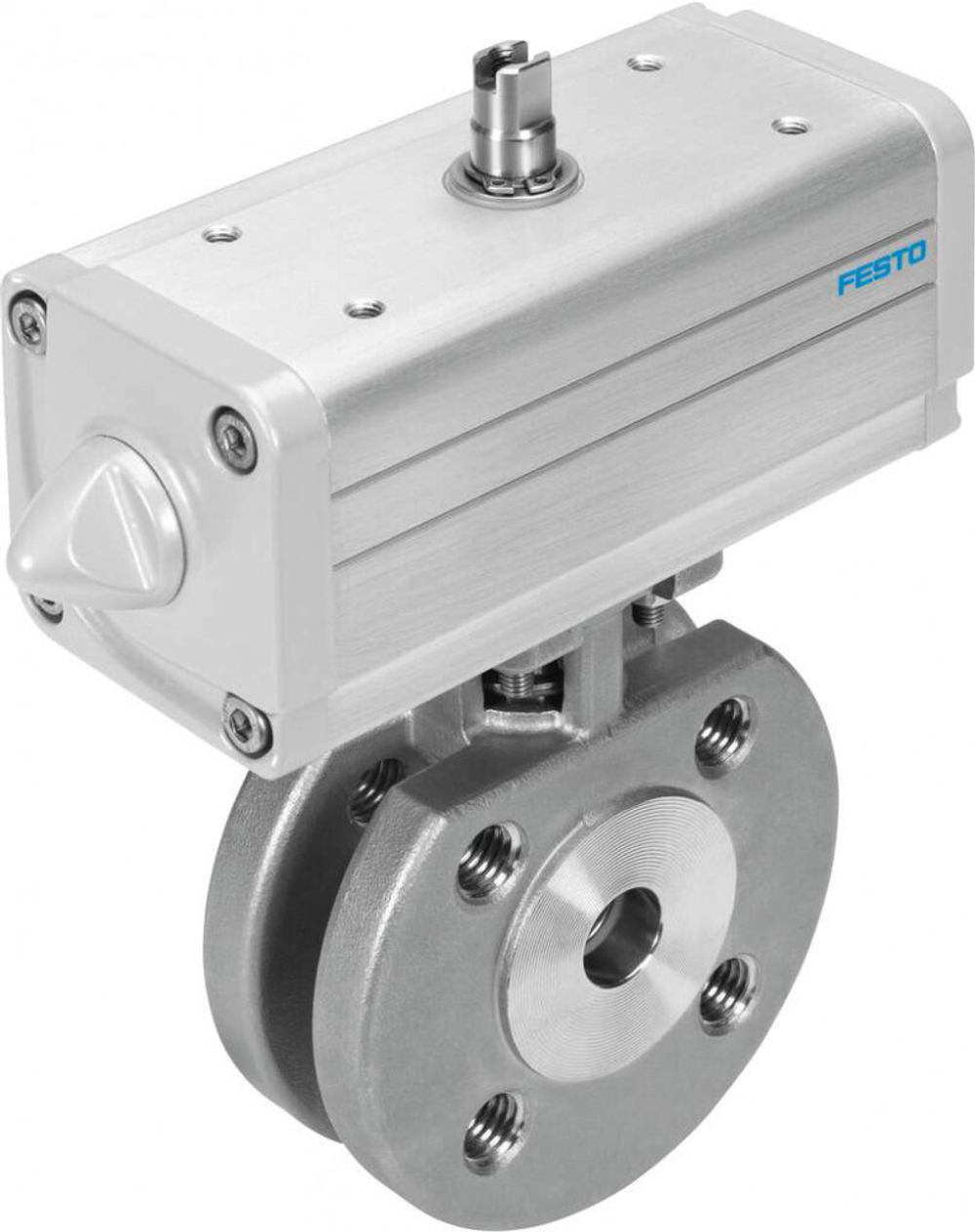 Шаровой кран с приводом Festo VZBC-50-FF-40-22-F0507-V4V4T-PP106-R-90-C Ру40 Ду50 (PN40 DN50)