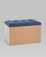 Обувница Хольст серая велюр синий