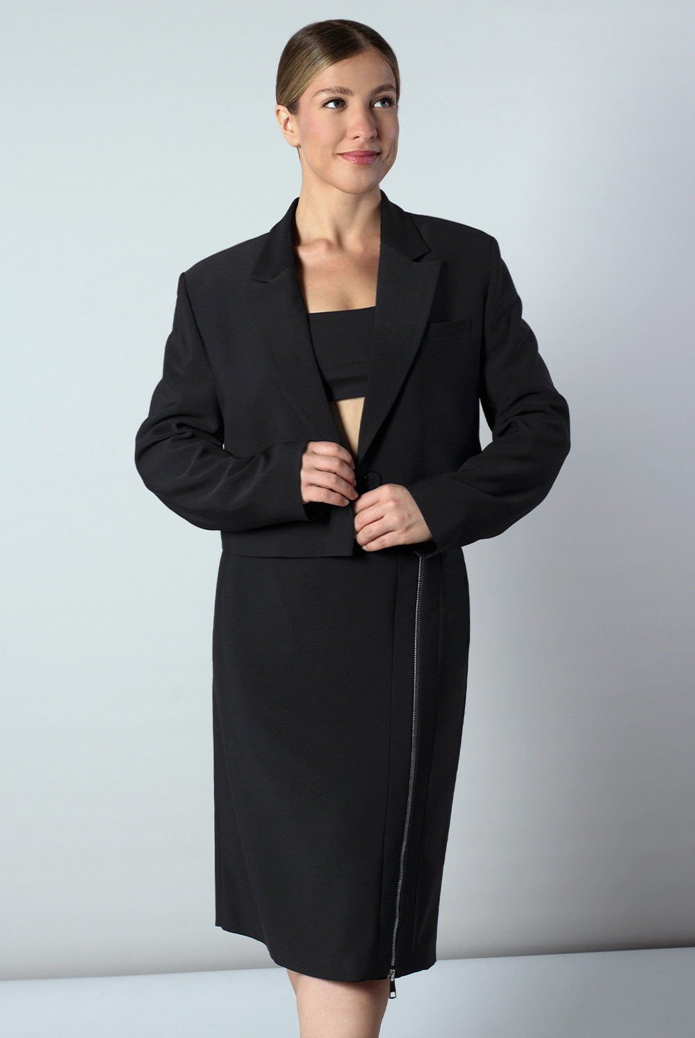 Юбка женская 4394зп, черный #70Ч014394зп