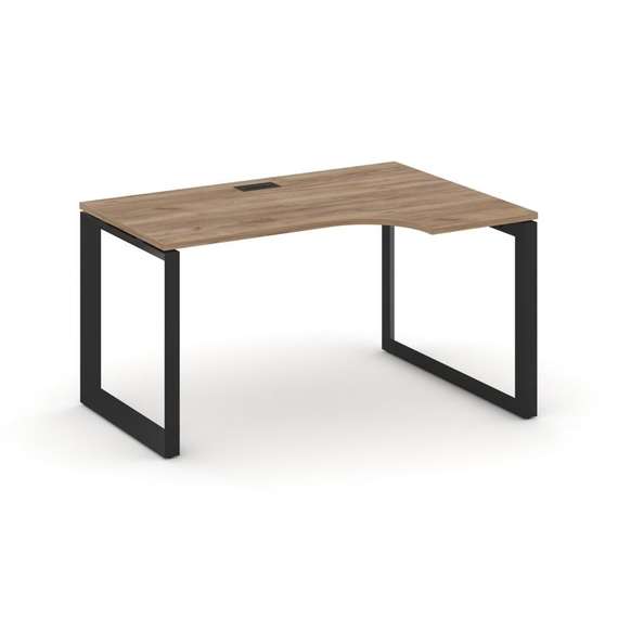 Style Project Стол рабочий эргономичный SN-59O.SPA-021(R) Дуб Табак/Металл Черный/Черный Заглушка 13