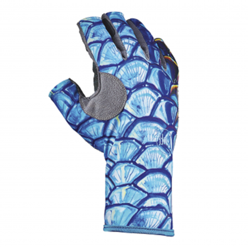 Перчатки рыболовные Buff Dy Tarpon Scales Blue Фото 1