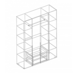 Вита Шкаф 4-х дверный для одежды Темно-серый лофт/Силк маус