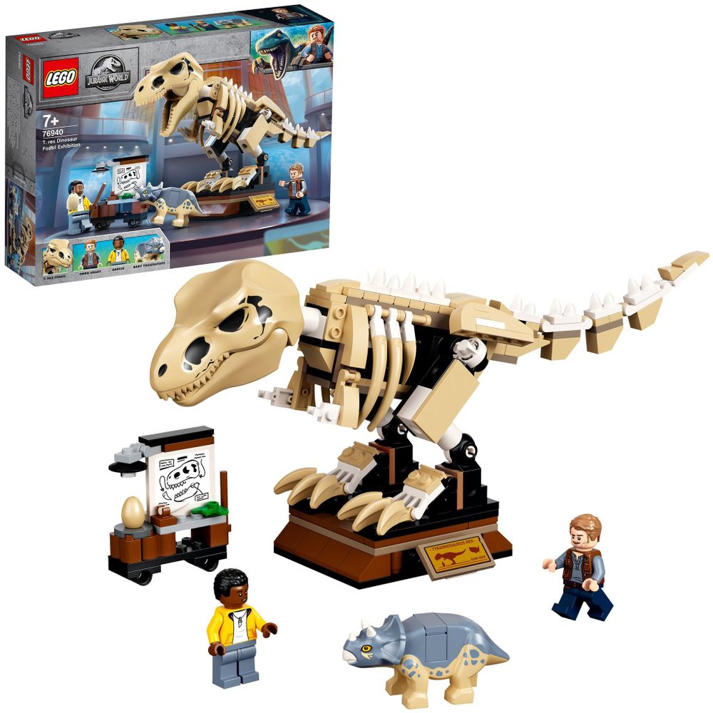 Конструктор LEGO Jurassic World 76940 Скелет тираннозавра на выставке