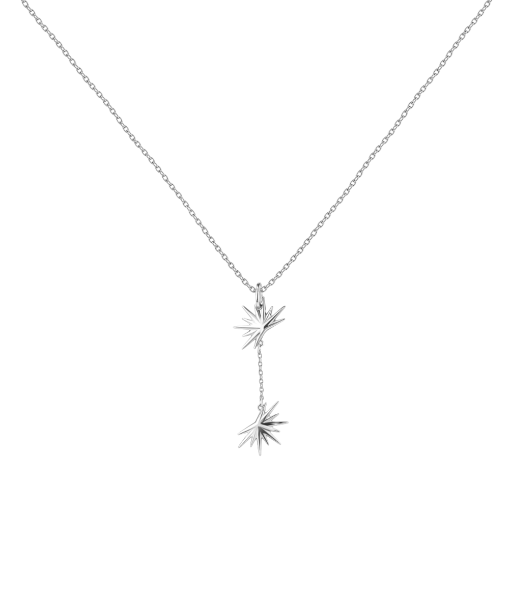 Подвес из серебра со вставками из выращенного сапфира