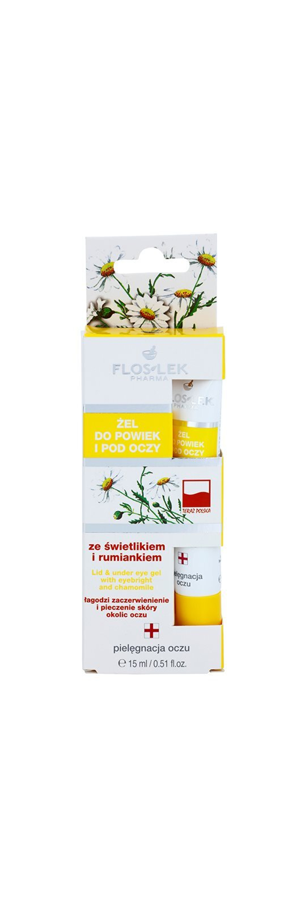 FlosLek Pharma Eye Care - гель для области вокруг глаз с скайлайтом и ромашкой /   15  ml  / GTIN 5905043001777