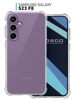 Чехол ROSCO для Samsung Galaxy S23 FE (арт.SS-S23FE-HARD-TPU-TRANSPARENT )