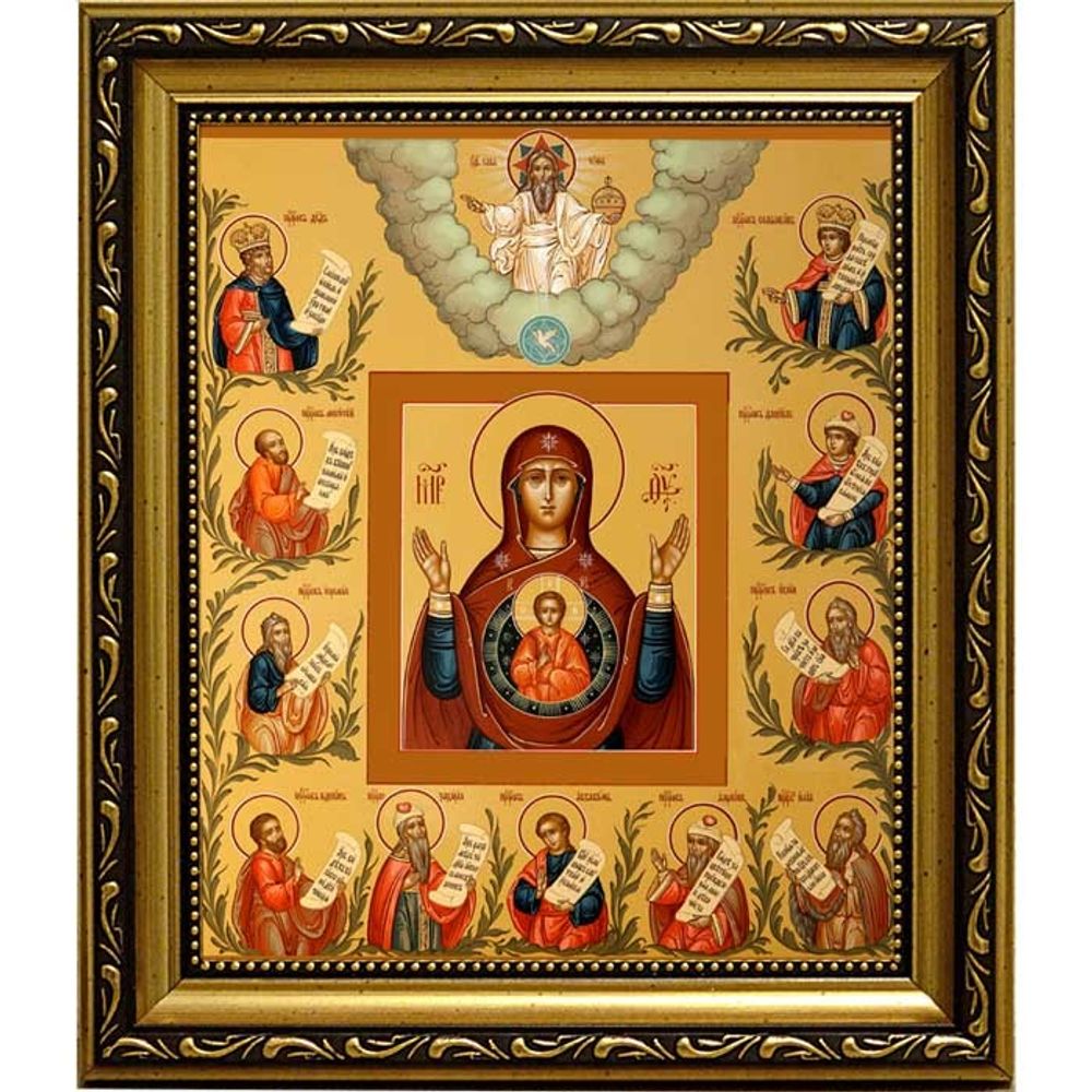 Курская Коренная икона Божьей Матери Знамение в раме