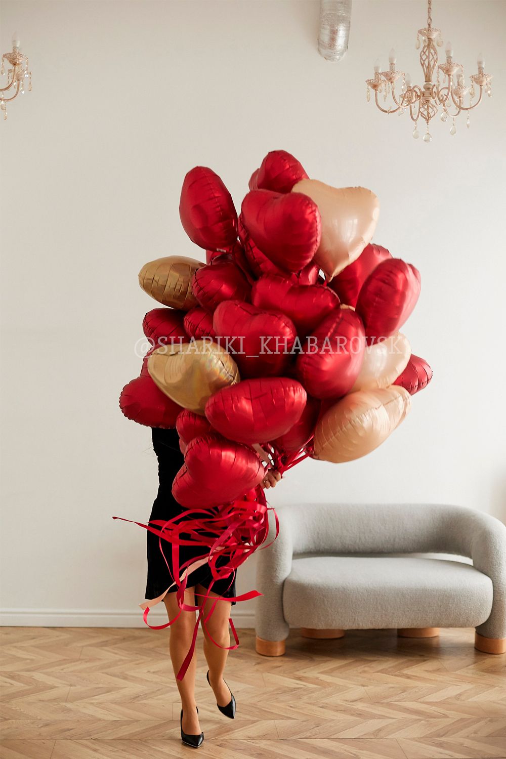 Воздушные шары №6233 (37 сердец)  Изображение2