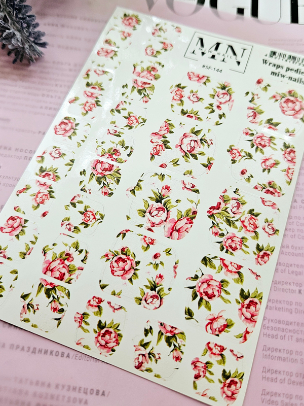 Плёнки для педикюра Wraps stickers SF-144