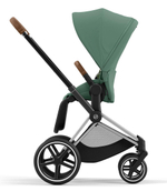 Коляска 2 в 1 Cybex Priam IV Chrome Brown complete Leaf Green