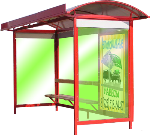 Остановочный павильон А-32 каленое стекло