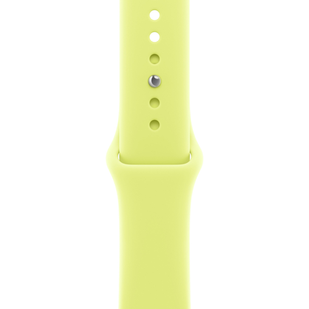 Умные часы Apple Watch Series 11, 42 mm, Silver Aluminium Neon Yellow Sport Band S/M