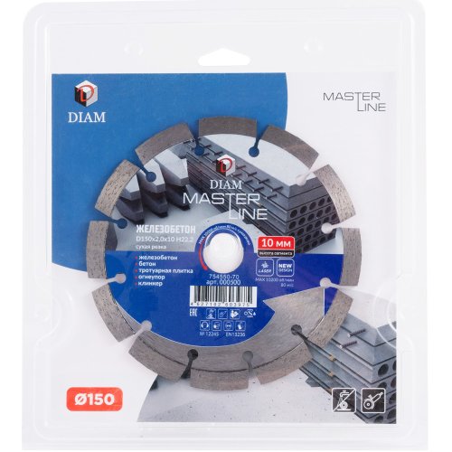 Диск алмазный DIAM MASTERLINE 150*22.2 мм сегмент