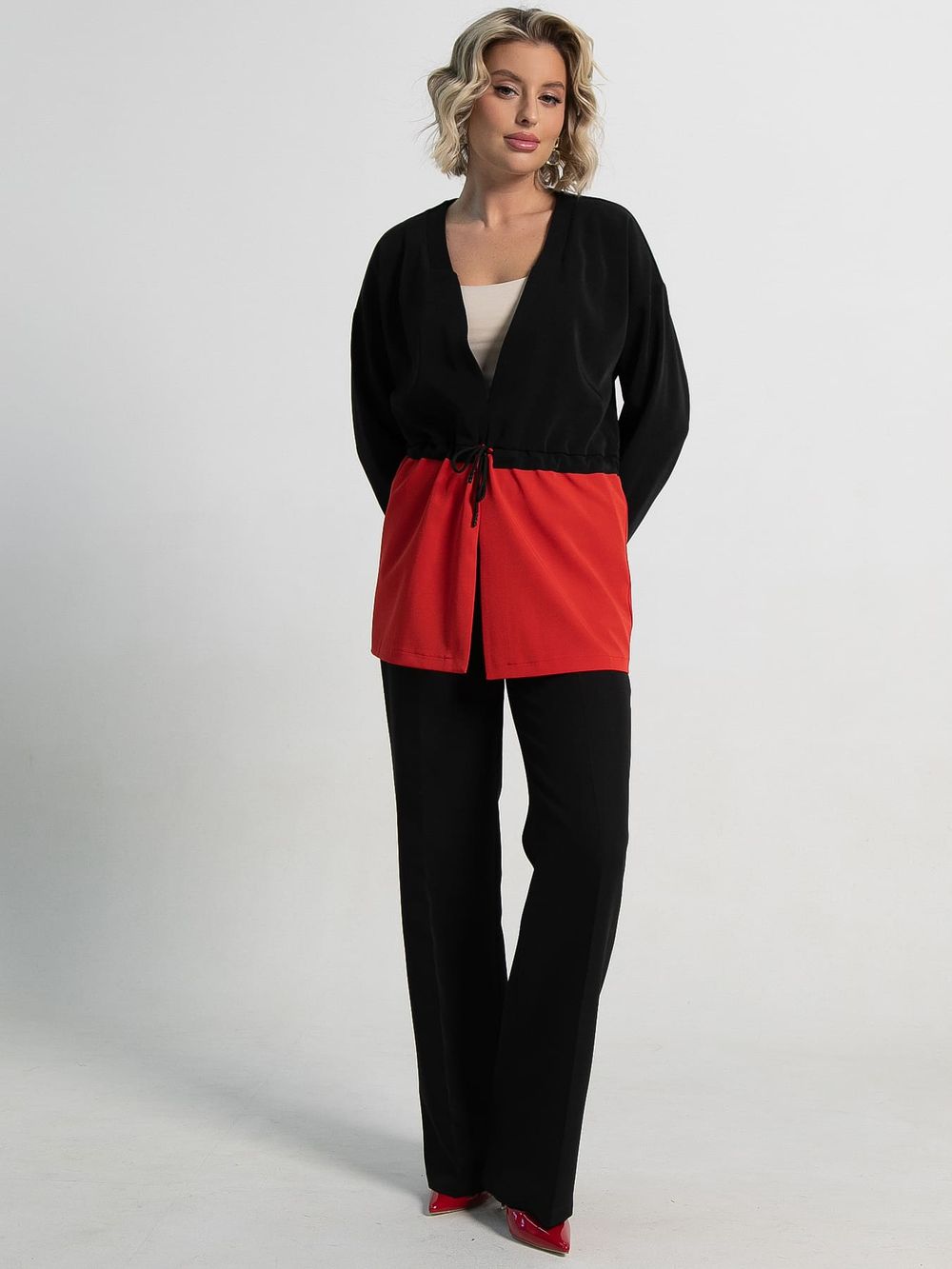 Жакет Мидней (черно-красный) Б15164-13М LT Collection