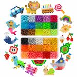 Аквамозаика 30 цветов 12000 бусин, с трафаретами, инструментами, аксессуарами, BRAUBERG KIDS, 664917