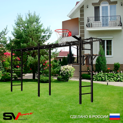 Уличная шведская стенка Sv Sport рукоход х 2 У50700К (Турник/Брусья/Щит баскет)