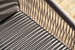 "Канны" лаунж-зона 4-местная из роупа со столиком "Канны" цвета "дуб", основание дуб, роуп бежевый