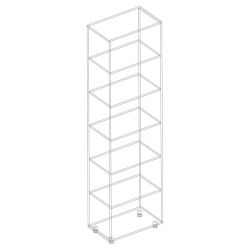 Стеллаж с полками МС "Сандра" (Белый лофт)