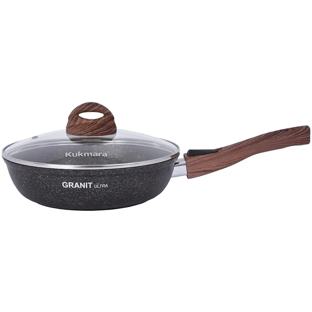 Сковорода 24*6см «Granit ultra» (original) с ручкой и стекл.крышкой сго241а