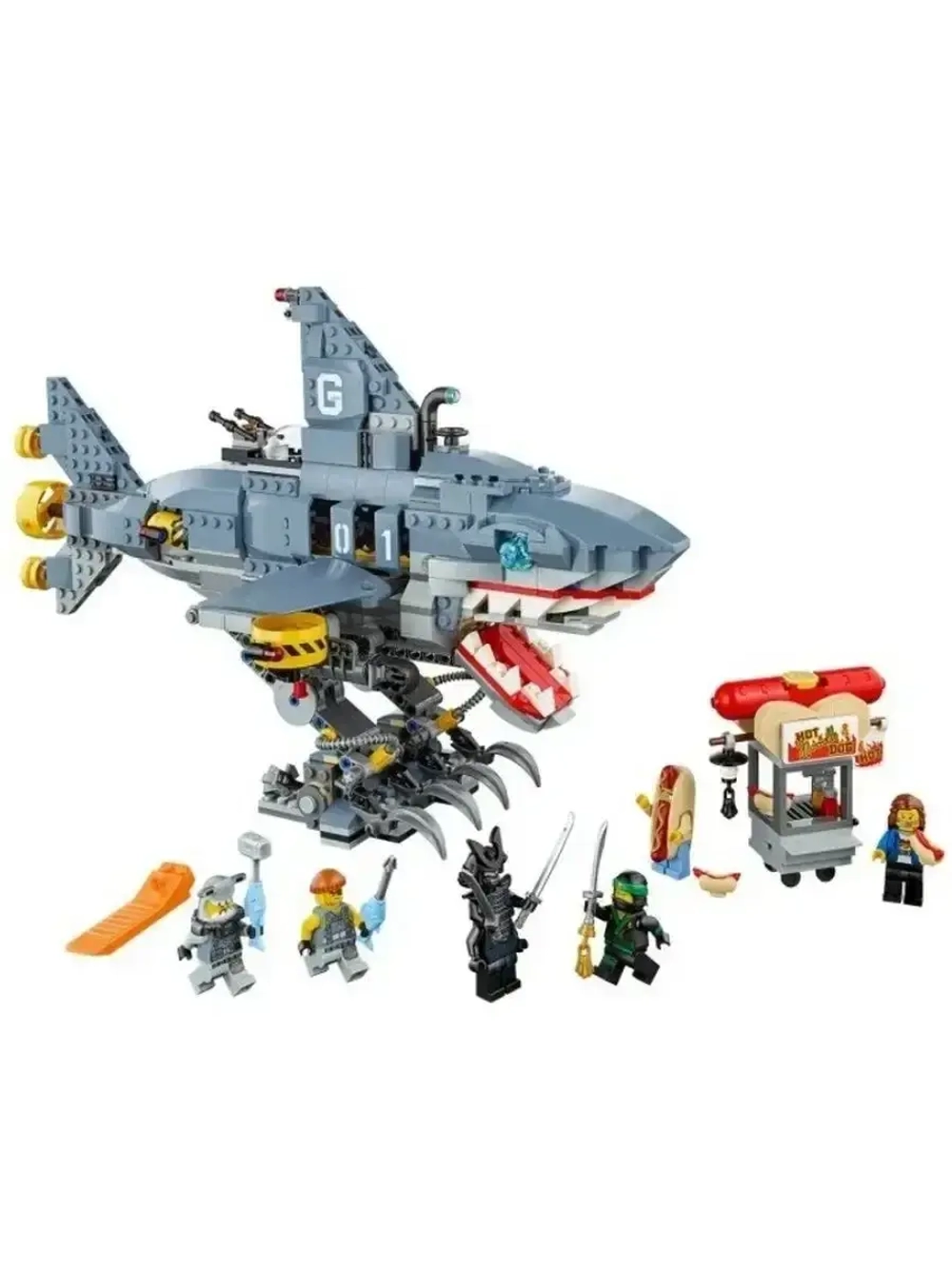 Конструктор Ниндзя акула Гармадона 872 детали 10799