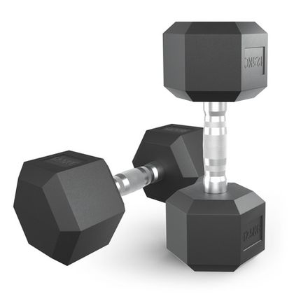 Гантель гексагональная UNIX Fit обрезиненная 12,5 кг, 2 шт.