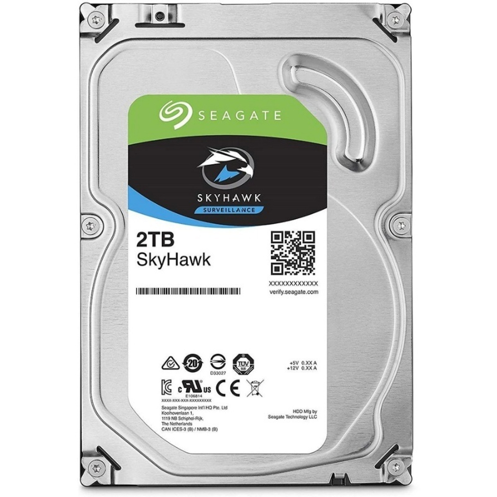 Жесткий диск Seagate Skyhawk HDD 3.5" SATA 2Tb, 5400 rpm, 256Mb buffer, CMR