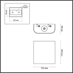 7191/2WL HIGHTECH ODL27 Настенный светильник черный браш./металл IP20 LED 2W 3000K 220V MAGNUM