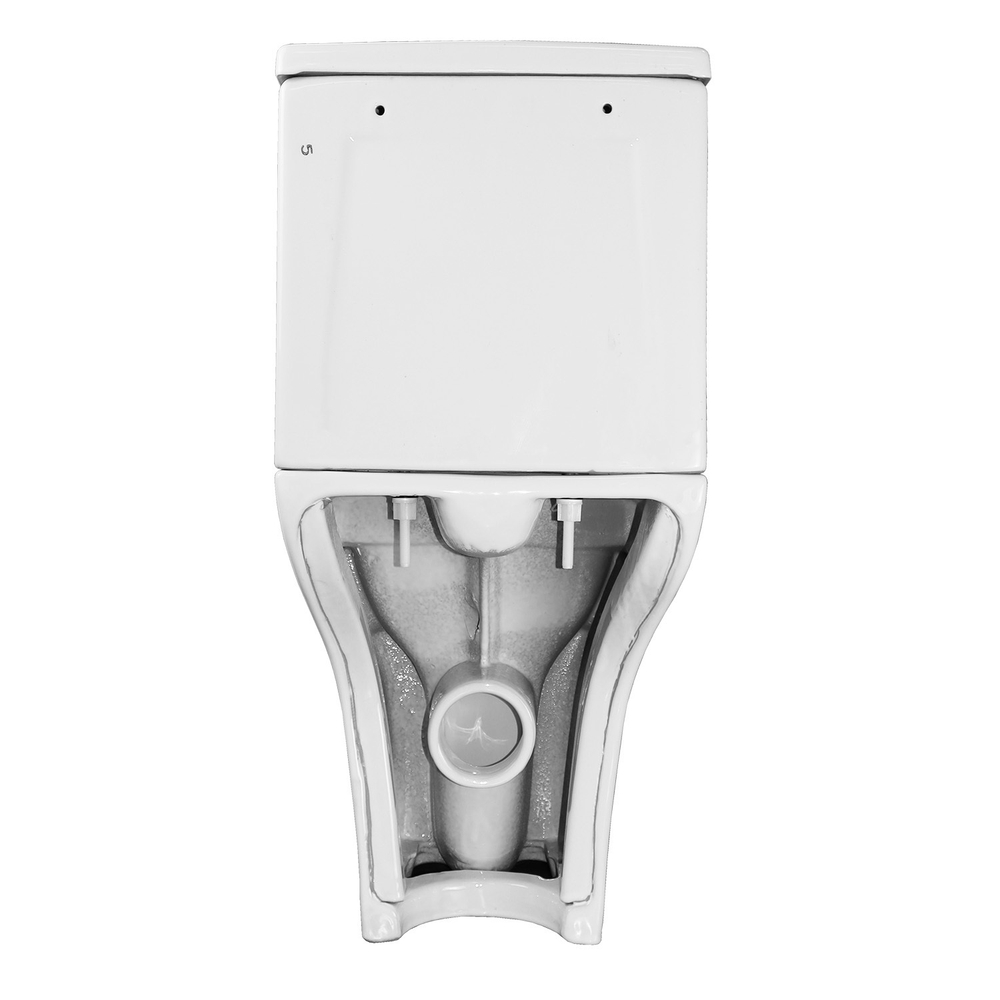 Azario Iris  напольный безободковый унитаз с сиденьем дюропласт микролифт.600*380* 77,5  мм (2 места)